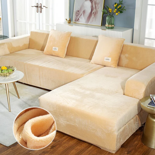Plush Velvet Sofa Cover